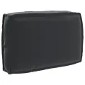 Coussin de palette pour dossier Noir 60x40x12 cm Tissu Oxford