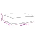 Coussin Pallet pour Assise Bourgogne 60x60x12 cm Tissu Oxford
