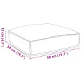 Coussin de palette pour siège Anthracite 50x50x12 cm en tissu Oxford