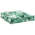 Ensemble de coussins de palette en 2 pièces motif feuillage en tissu Oxford