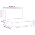 Ensemble de coussins de palette en 2 pièces motif feuillage en tissu Oxford