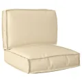 Ensemble de coussins pour palette en oxford beige de
