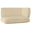 Ensemble de coussins en palette de 3 pièces beige en tissu Oxford