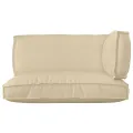 Ensemble de coussins en palette de 3 pièces beige en tissu Oxford