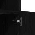 Buffet  avec lumières LED Noir Chêne 60,5x37x67 cm