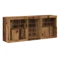 Buffet avec éclairage LED Bois ancien 162x37x67 cm Bois reconstitué