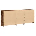 Buffet avec éclairage LED Bois ancien 162x37x67 cm Bois reconstitué