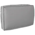 Ensemble de coussins de palette de 2 pièces en tissu oxford gris