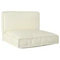 Ensemble de coussins de palette en 2 pièces crème en tissu Oxford
