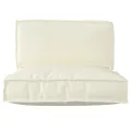 Ensemble de coussins de palette en 2 pièces crème en tissu Oxford