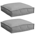 Coussins de palette pour siège 2 pcs Gris 40x40x8 cm Tissu Oxford