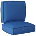 Set de coussins en palette de 2 pièces bleu royal en tissu Oxford