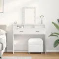 Table de maquillage avec lumières LED Blanc 100x41x140 cm