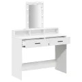 Table de maquillage avec lumières LED Blanc 100x41x140 cm