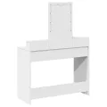 Table de maquillage avec lumières LED Blanc 100x41x140 cm