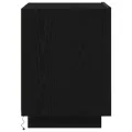 Table de chevet  avec lumières LED Chêne noir 45x40x55 cm