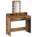 Coiffeuse  avec des lumières LED, bois vintage 100x41x140 cm