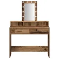 Coiffeuse  avec des lumières LED, bois vintage 100x41x140 cm