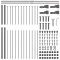 Clôture de jardin  avec pointes en lance Gris 11,9x1,5 m Acier