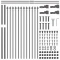 Clôture de jardin  avec sommet en flèche Gris 13,6x1,2 m Acier