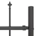 Clôture de jardin  avec sommet en flèche Gris 13,6x1,2 m Acier