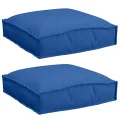 Coussins de palette pour siège 2 pcs Bleu royal 40x40x8 cm Tissu Oxford