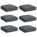 Coussins de palette pour siège 6 pcs anthracite 40x40x8 cm Tissu Oxford