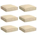 Coussins de palette pour siège 6 pcs Beige 40x40x8 cm Tissu Oxford