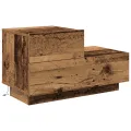 Meuble de Chevet avec Lumières LED Bois Ancien 70 x 36 x 40,5 cm