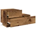 Meuble de Chevet avec Lumières LED Bois Ancien 70 x 36 x 40,5 cm
