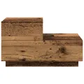 Meuble de Chevet avec Lumières LED Bois Ancien 70 x 36 x 40,5 cm