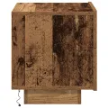 Meuble de Chevet avec Lumières LED Bois Ancien 70 x 36 x 40,5 cm