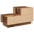 Meuble de Chevet avec Lumières LED Bois Ancien 70 x 36 x 40,5 cm