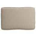 Set de coussins pour palette de 2 pièces taupe en tissu Oxford
