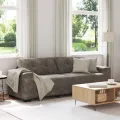 Canapé 3 places  gris foncé 180 cm en simili cuir