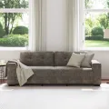 Canapé 3 places  gris foncé 180 cm en simili cuir