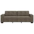 Canapé 3 places  gris foncé 180 cm en simili cuir
