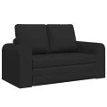 Canapé Lit au Sol 2-en-1 Noir 148x71x83 cm Tissu