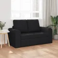 Canapé Lit au Sol 2-en-1 Noir 148x71x83 cm Tissu