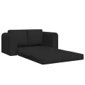 Canapé Lit au Sol 2-en-1 Noir 148x71x83 cm Tissu