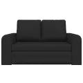 Canapé Lit au Sol 2-en-1 Noir 148x71x83 cm Tissu