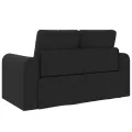 Canapé Lit au Sol 2-en-1 Noir 148x71x83 cm Tissu