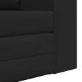 Canapé Lit au Sol 2-en-1 Noir 148x71x83 cm Tissu