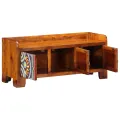 Banc à chaussures  90x35x40 cm en bois massif d'acacia