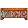 Banc à chaussures  90x35x40 cm en bois massif d'acacia
