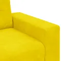 Ensemble de canapé 2 pièces avec coussins en velours jaune
