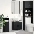 Meuble sous lavabo  Noir Chêne 60x30x60 cm Bois d'ingénierie