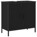 Meuble sous lavabo  Noir Chêne 60x30x60 cm Bois d'ingénierie