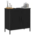 Meuble sous lavabo  Noir Chêne 60x30x60 cm Bois d'ingénierie