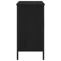 Meuble sous lavabo  Noir Chêne 60x30x60 cm Bois d'ingénierie